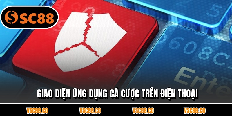 Giao diện ứng dụng cá cược trên điện thoại